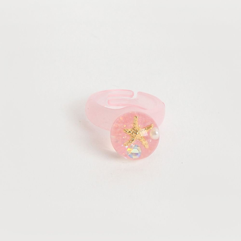 韓國 Babyblee - 果凍戒指-粉紅之星