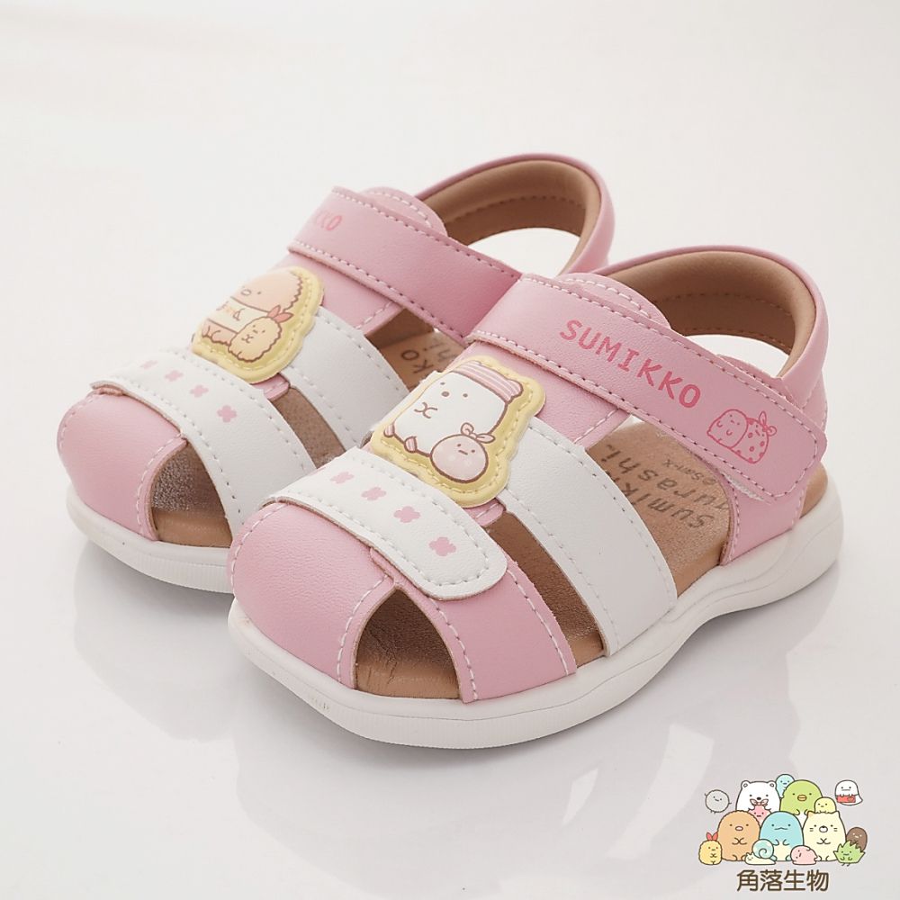 角落生物 - 台灣製角落小夥伴寶寶涼鞋(寶寶段)-白粉