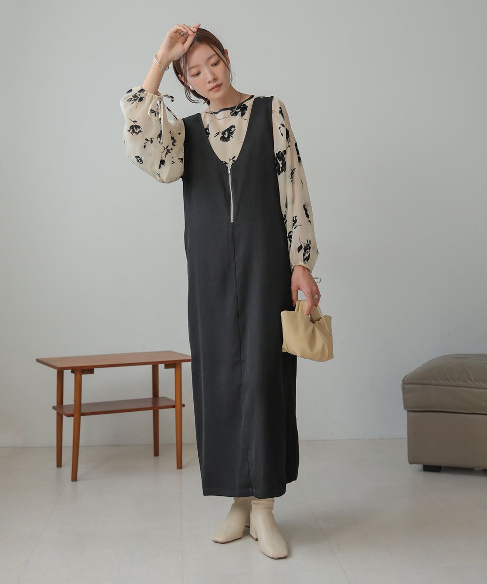 日本 Bab - 2WAY設計修身背心裙-水藍