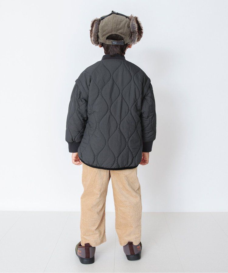 日本 BREEZE - 袖可拆2way絎縫拼接夾克/背心-軍綠