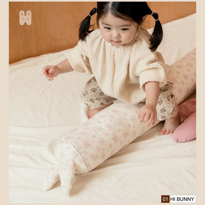 正韓Hello HiZoo - 純手工製純棉柔感兒童長條抱枕/靠枕/睡眠輔助枕/側睡抱枕-Hi Bear 熊耳