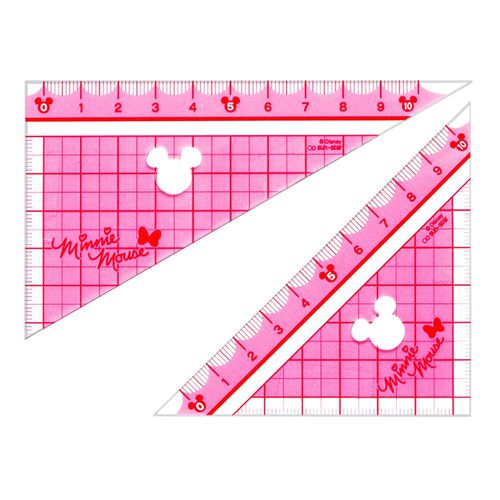 HappyStu:D 米妮快樂學童文具-三角定規尺10公分