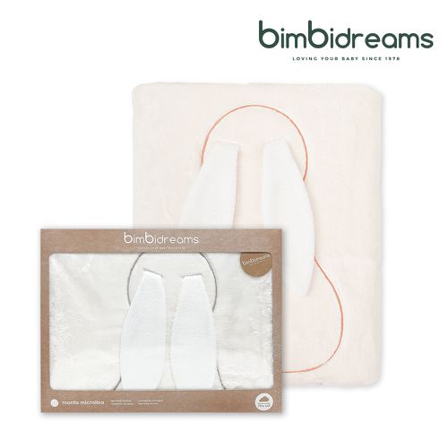 【bimbidreams】長耳兔兔毯禮盒 140x110cm(寶寶新生兒禮 滿月禮 彌月禮 嬰兒禮盒 寶寶毯 嬰兒毯 小被被)-香檳色刺繡