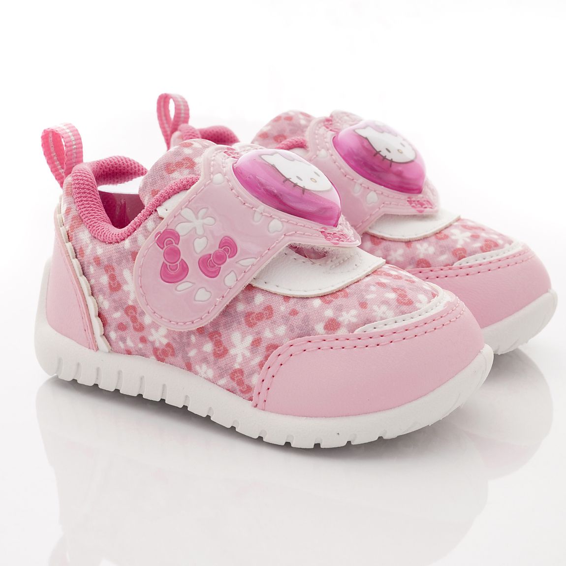 HELLO KITTY - 台灣製甜心電燈休閒款(小童段)-運動鞋-粉