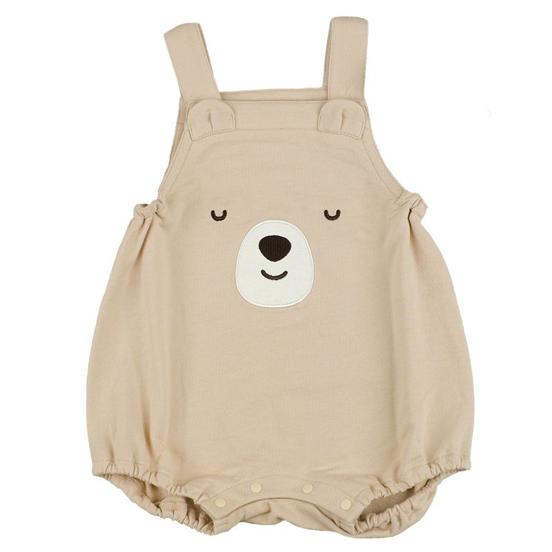 akachan honpo - 吊帶褲-動物-淺卡其色