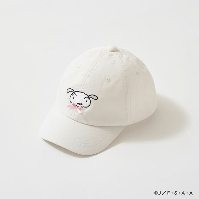 日本 Lycee mine - 聯名款 卡通人物小白刺繡鴨舌帽-紫 (54cm)