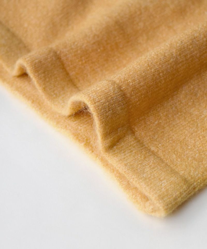 日本 zootie - 率性拉鍊翻領針織上衣-活力黃