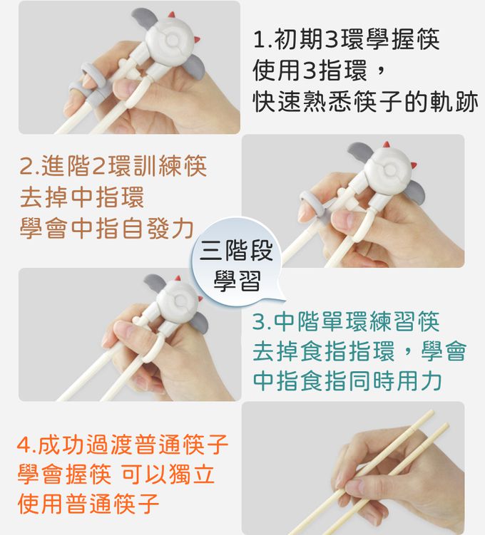 Vanibaby - 兒童學習筷2入組-(天使+惡魔)