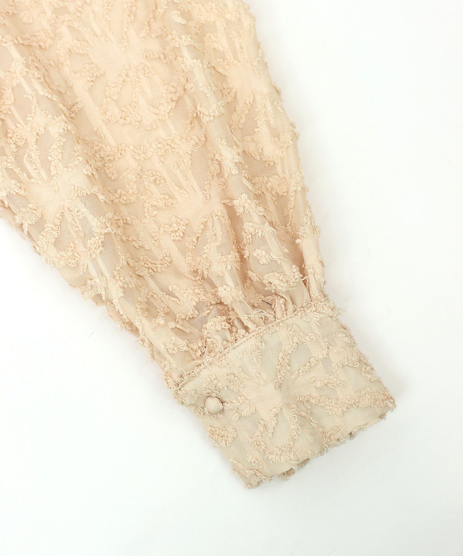 日本 BLUE EAST - 歐風浪漫花朵氣球長袖襯衫-奶茶