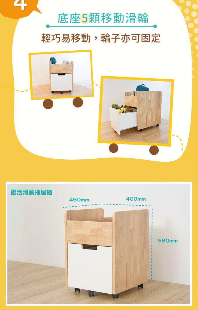 底座5顆移動滑輪