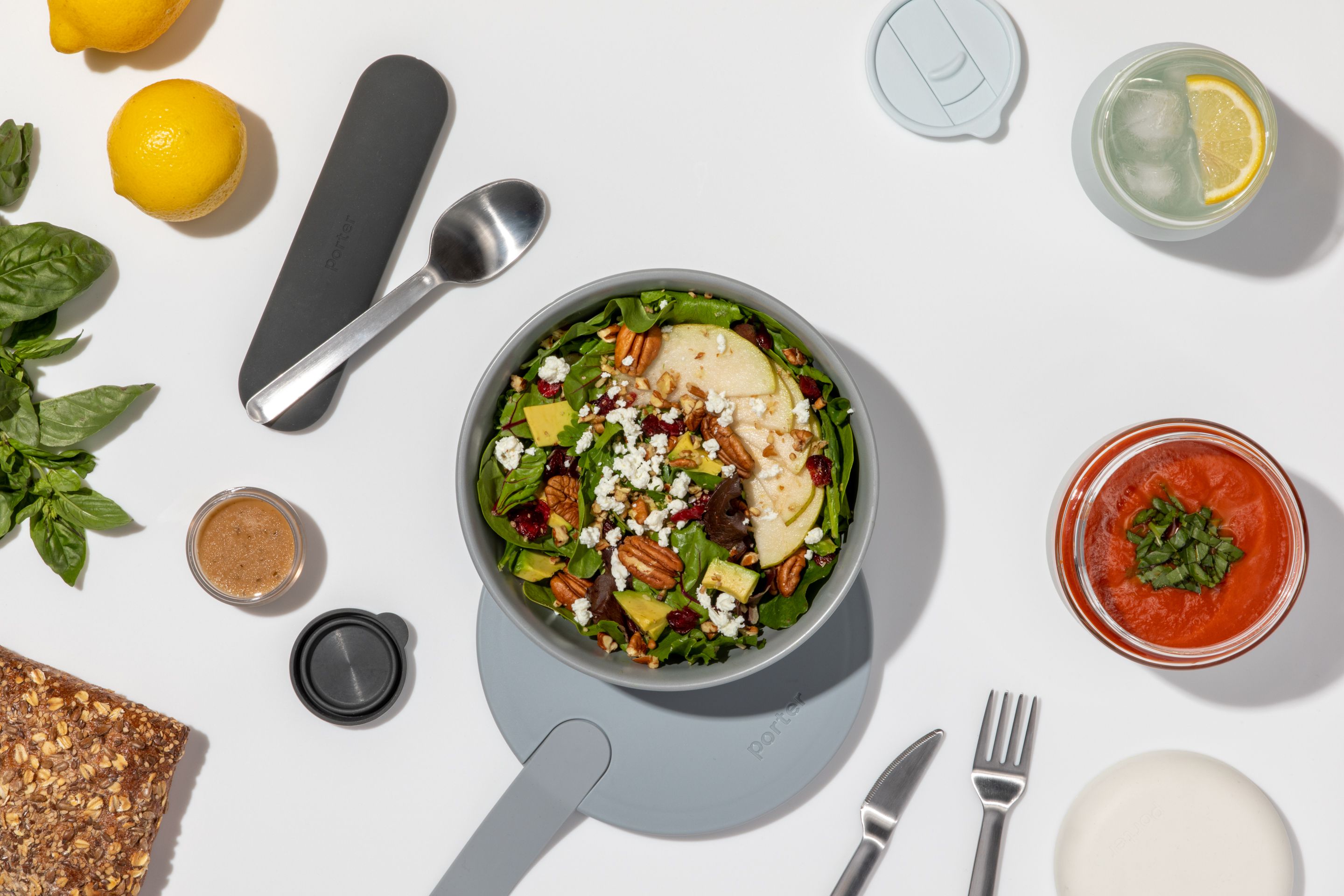 美國 W&P - 綁帶扣 陶瓷餐盒-奶油白-1L