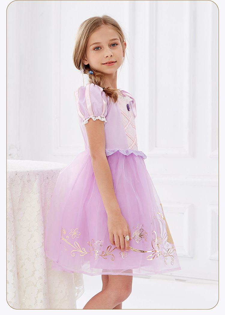 公主系列造型連身裙/萬聖節-卡通人物樂佩-粉紫色