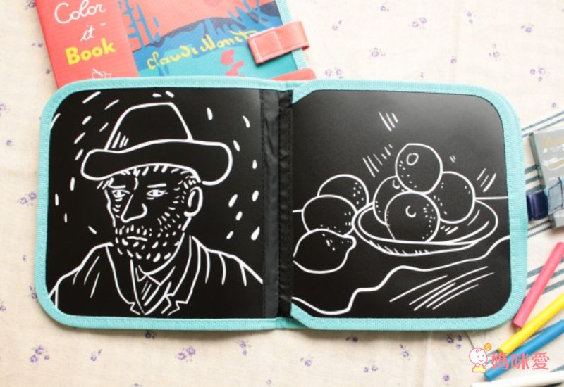 美國Jaq Jaq Bird - 攜帶型粉筆畫冊-梵谷