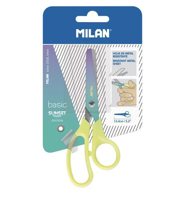 MILAN - 兒童安全剪刀-雲彩朵朵-黃