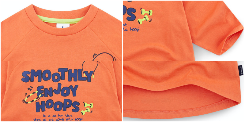 韓國 Jelispoon - 呼拉圈與啞鈴上衣-橘