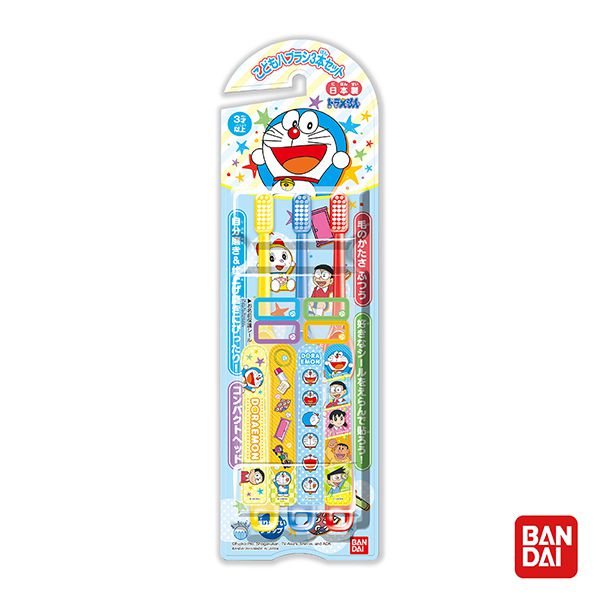 日本 BANDAI - 哆啦A夢牙刷-3歲以上-3入