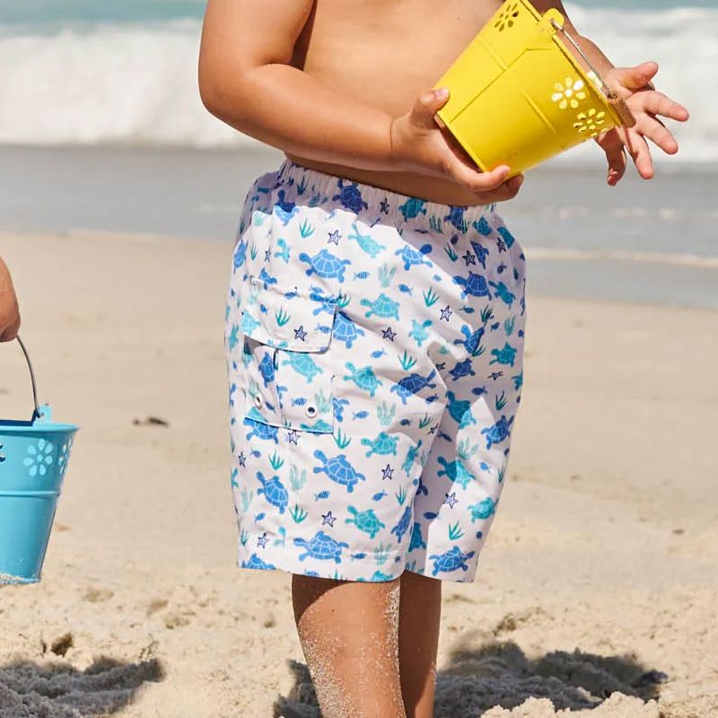 英國 JoJo Maman BeBe - 嬰幼兒/兒童長版泳褲-海龜世界