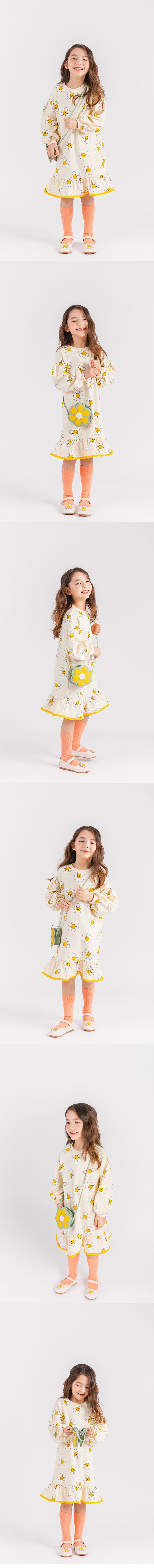 韓國 OZKIZ - (附包包)開心花朵包包洋裝