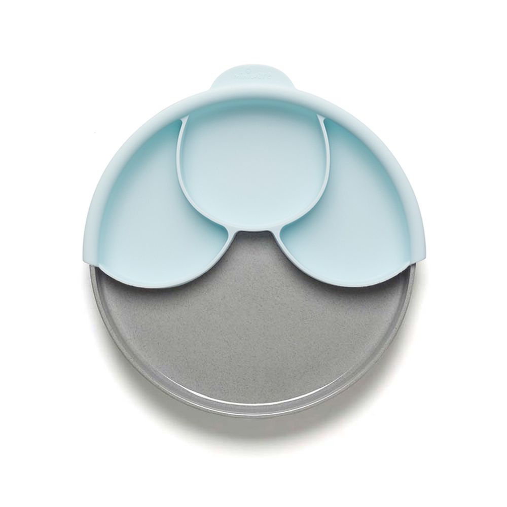 美國 Miniware - 天然聚乳酸聰明分隔餐盤組(12色可選)-芝麻寧靜海藍