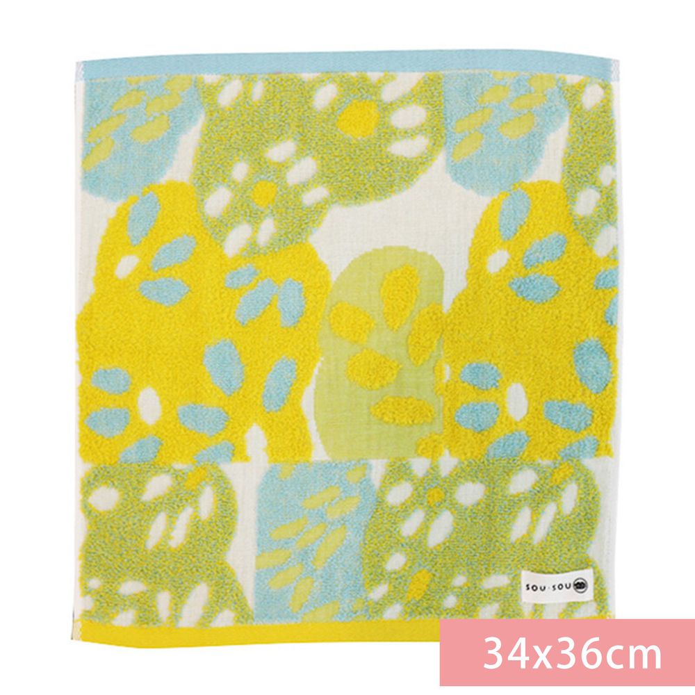 日本代購 - 【SOU·SOU】日本製今治純棉刺繡方巾-有花 (34x36cm)