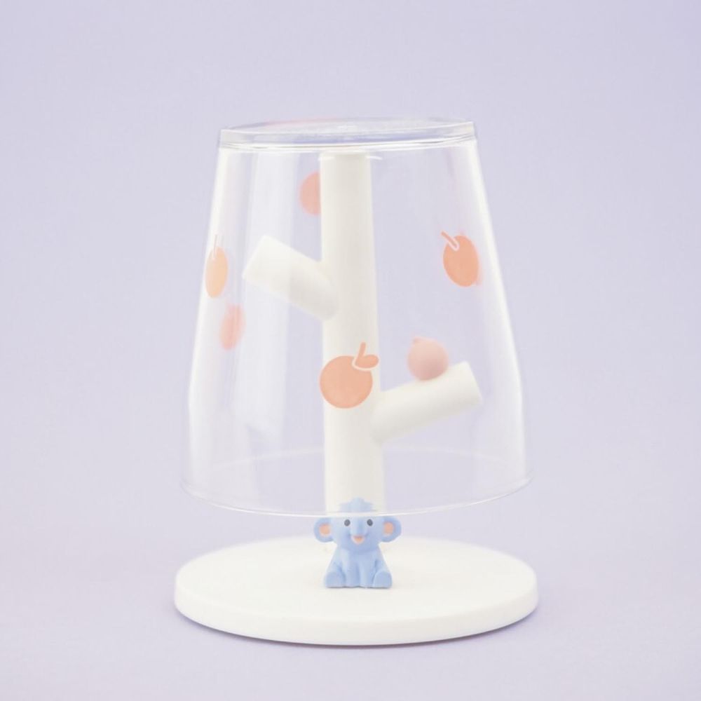 日本 Hashy - 樹枝造型杯架/漱口杯組-兒童用-大象 (杯子Φ5.8x5.8cm)