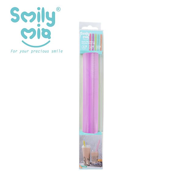 美國 Smily Mia - SmilyMia矽膠吸管組2入-(大小珍珠)-綠