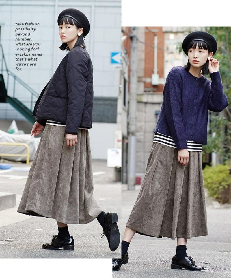 日本 zootie - 冬日優雅燈芯絨長裙-軍綠