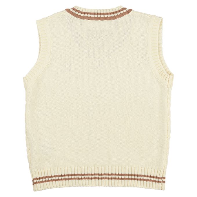 akachan honpo - 針織背心-米白色