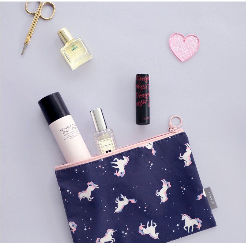 韓國 ICONIC - 防潑水收納袋(M)-童話獨角獸 (20X15cm)