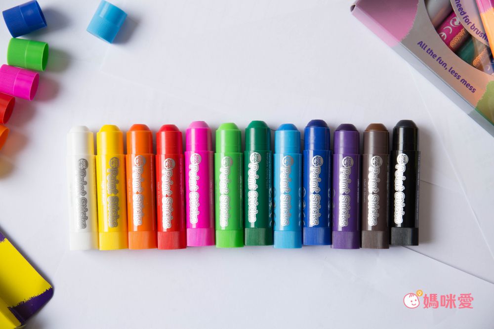 英國Little Brian - 可洗式無毒兒童專用水彩棒-12色(經典色）