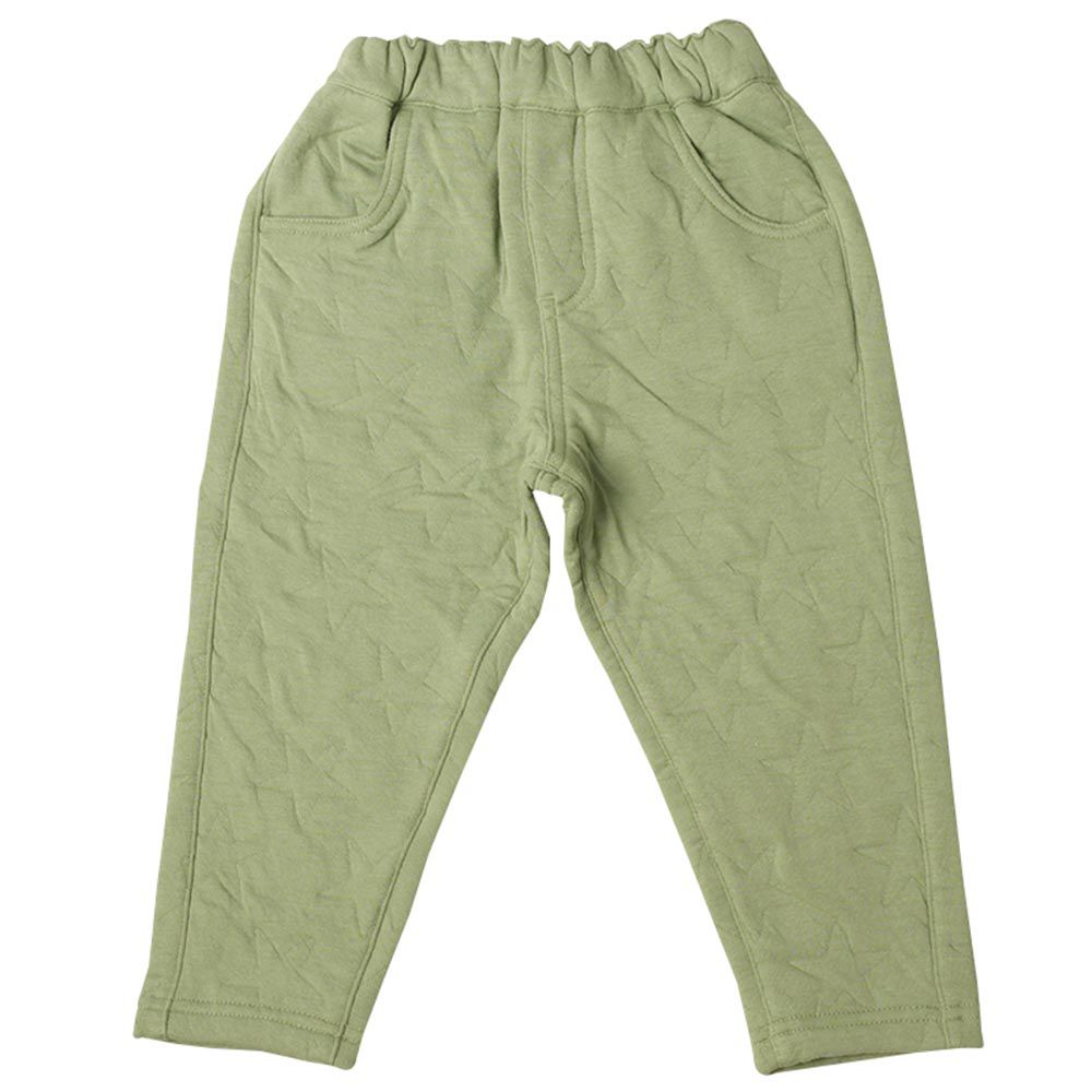 akachan honpo - 星星造型鋪棉褲-軍綠色