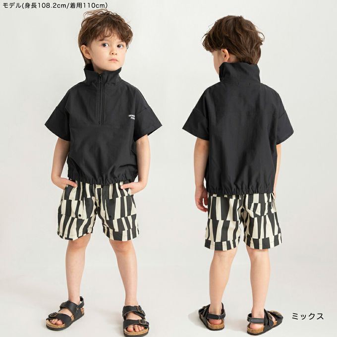 日本 BRANSHES - 夏日必備水陸兩用短褲-線條-藍綠