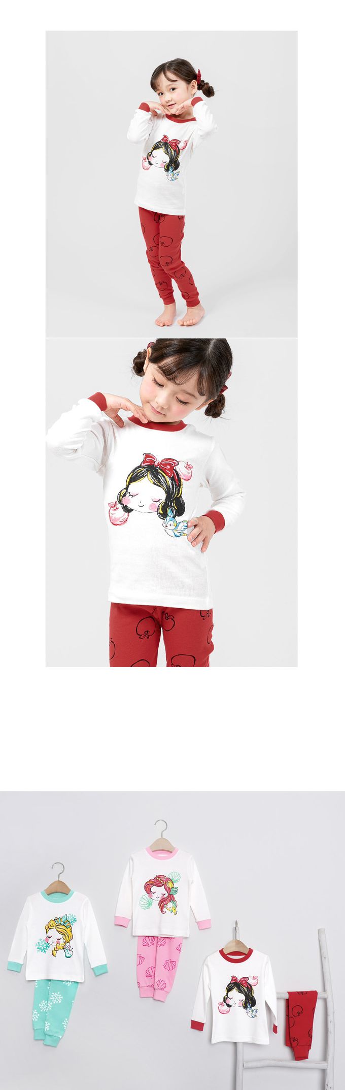 韓國 Mellisse - 韓製30支純棉柔軟長袖家居服-白雪公主