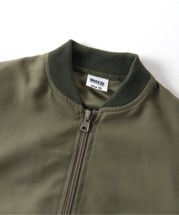 日本 BREEZE - 背後標語帥氣MA-1飛行夾克-焦糖豹紋