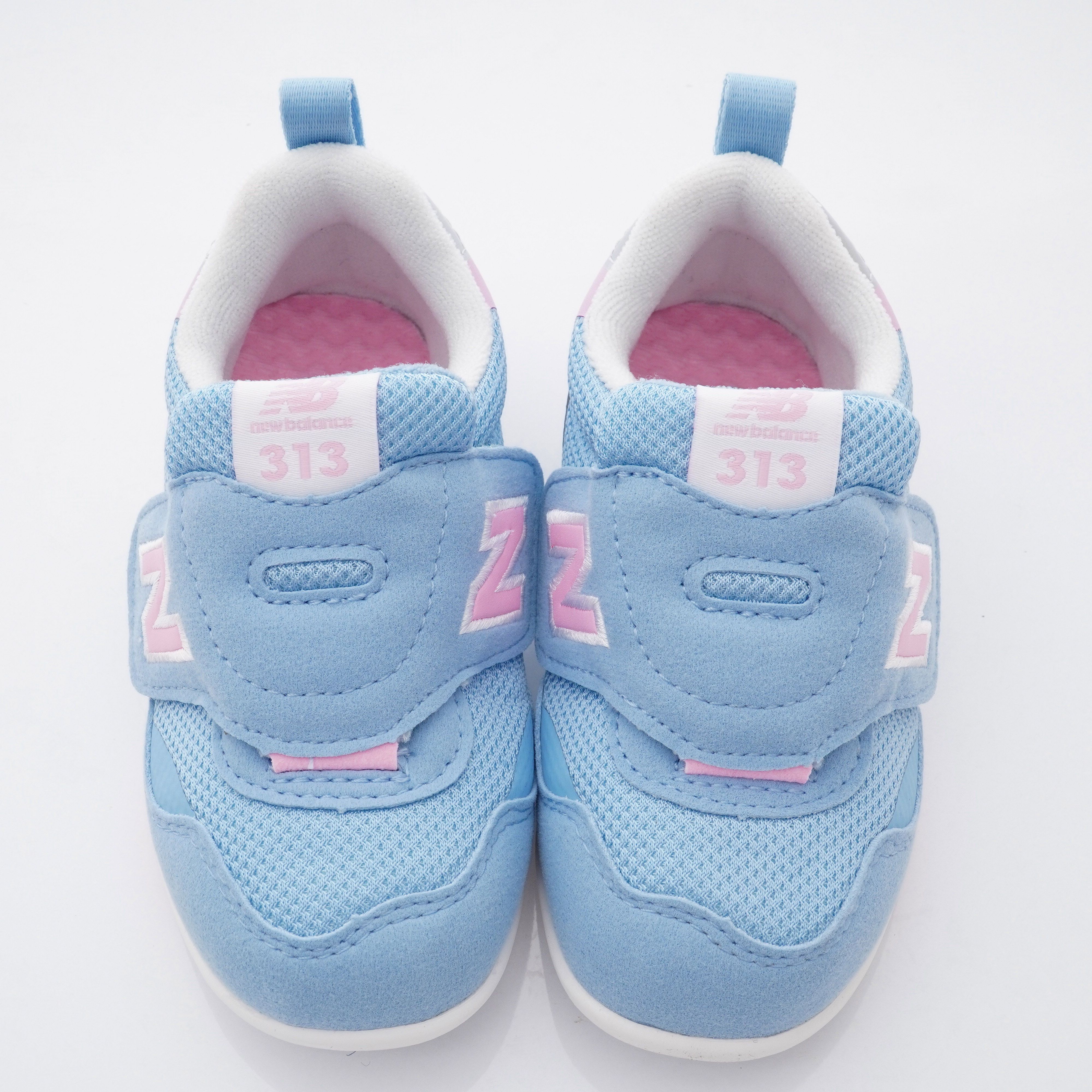 New Balance - NB313系列大絆帶休閒鞋款(小童段)-淺藍/粉紅