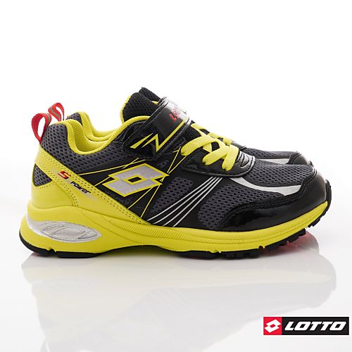 LOTTO - 樂得-競速避震跑鞋款-童鞋(中大童段)-運動鞋-黑瑩光綠