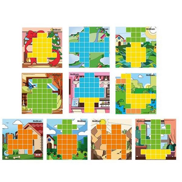 互動型益智積木❤【韓國AniBlock AR積木】❤結合俄羅斯方塊＋七巧板＋AR技術☞孩子越玩越聰明