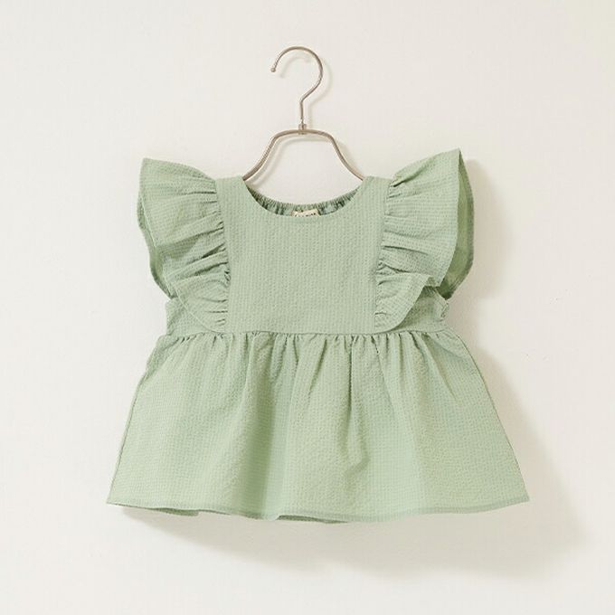 日本 Lycee mine - 可愛飄逸荷葉邊無袖上衣-檸檬黃