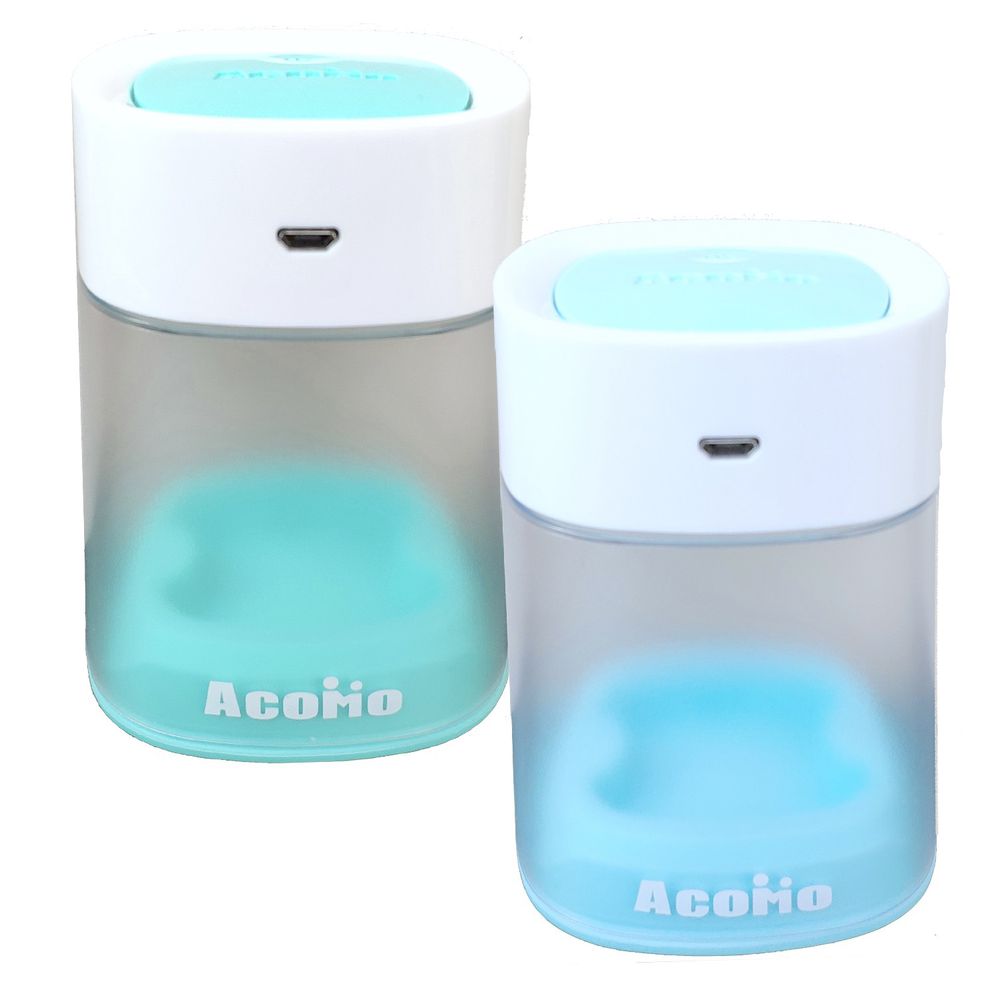 AcoMo - PPS II USB 紫外線 2 分鐘奶嘴個人消毒器-超值 2 入組-藍色+蒂芙尼綠