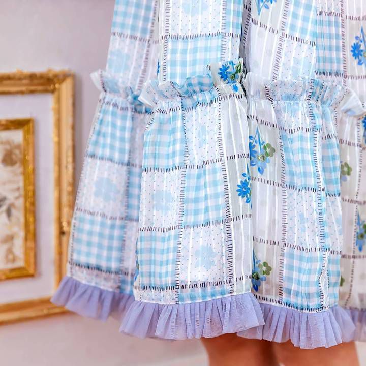 Bunny n Bloom - (童裝)藍莓棉花塔洋裝-小孩款-藍