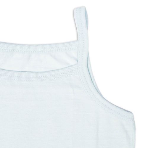 細肩帶背心2件組涼爽純棉-冰品-淺藍色