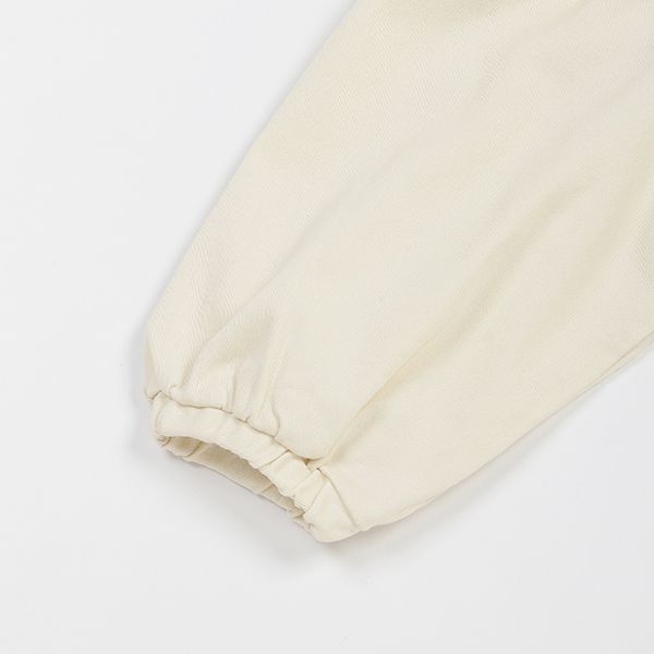 日本 petit main - 聯名款 俏麗蝴蝶結口袋長袖洋裝-丹寧藍