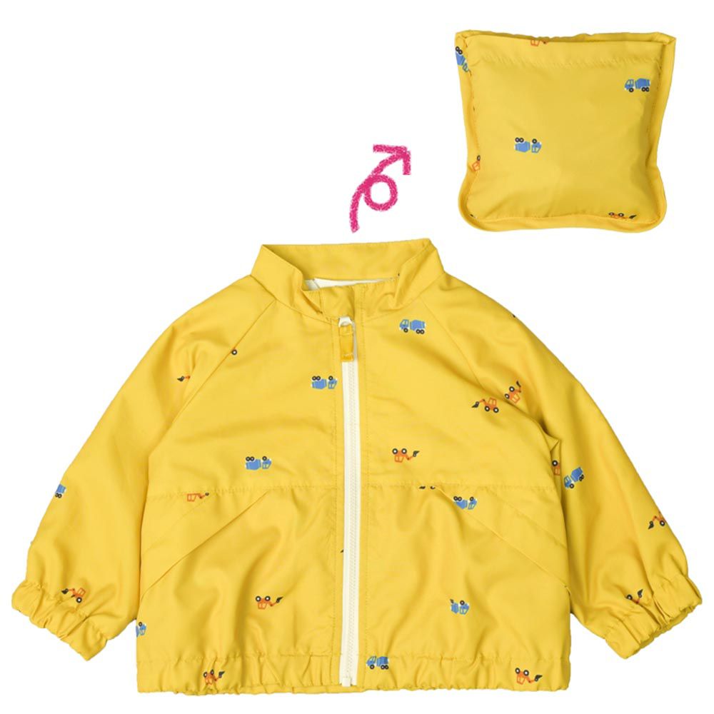 akachan honpo - 可攜式防潑水夾克-黃色