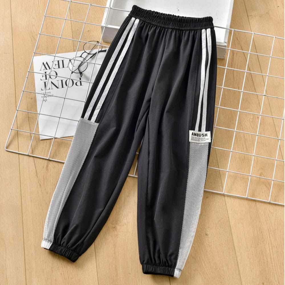 涼感吸溼速乾防蚊褲-透氣網眼-黑色