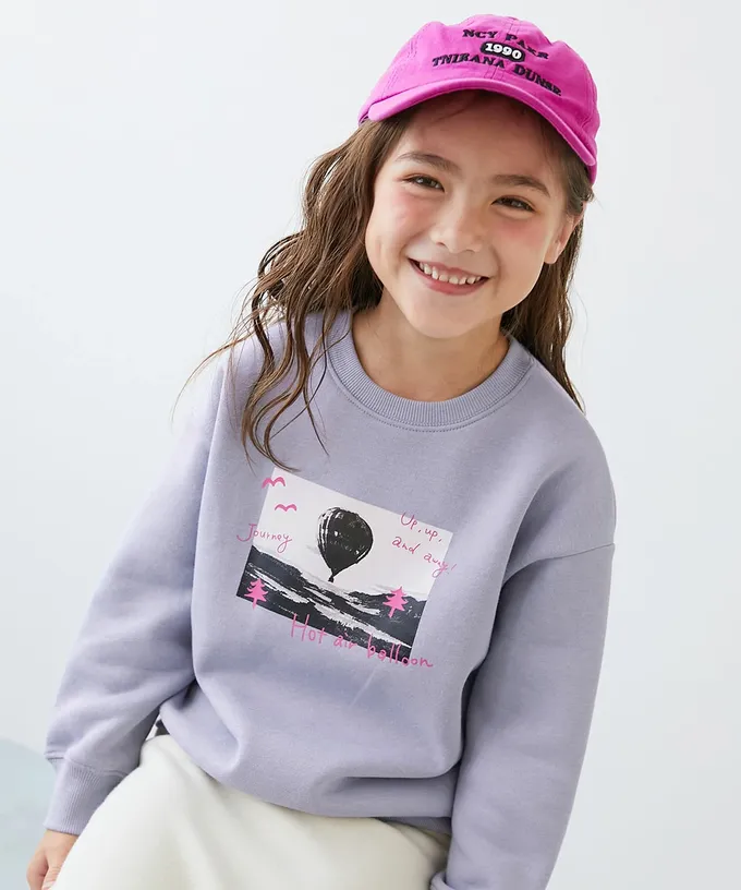 日本 devirock - 熱銷定番 裏起毛落肩大學長袖上衣-Youth-寶藍