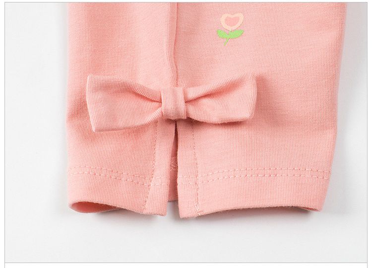 棉質五分褲-側面蝴蝶結-白色