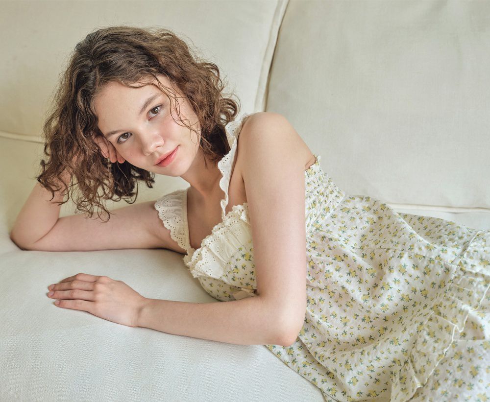 韓國 ULLALA - 天真浪漫無袖睡衣(兩件式) (FREE)