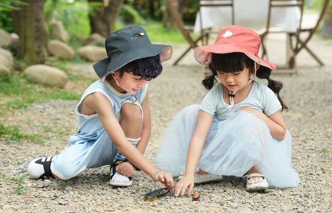 Brille Brille - 甲蟲樂園雙面帽UPF50+ (3-10歲(頭圍46-56cm))