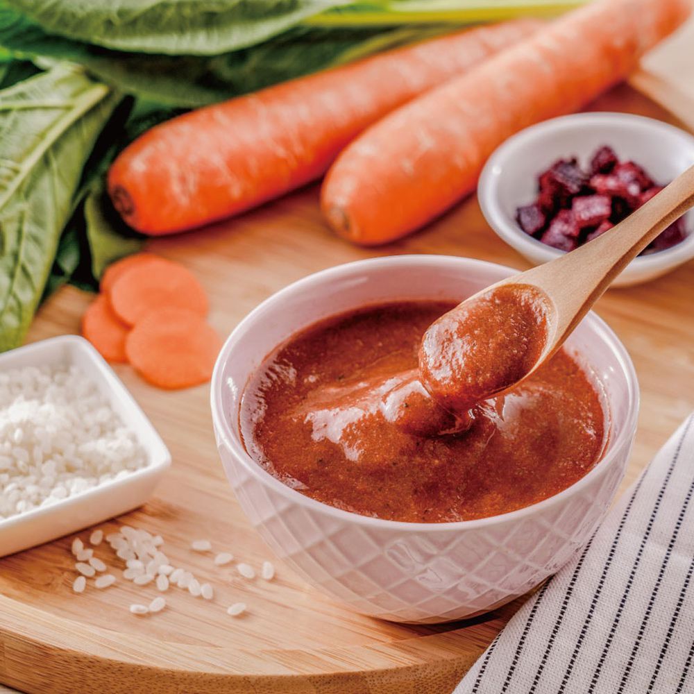 芽米寶貝 - 胡蘿蔔甜菜根米泥-4m+-冷凍-120g*2包