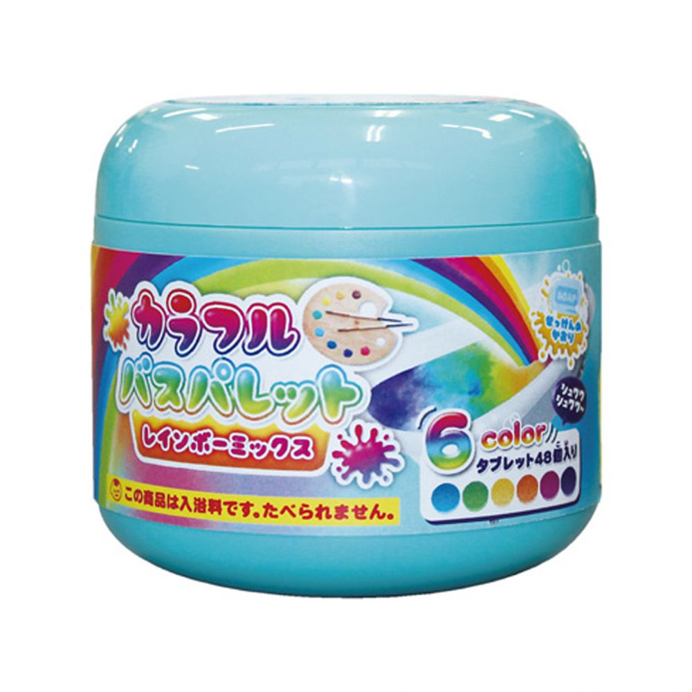 日本 NOL - 趣味調色盤入浴錠(彩虹)-超值罐裝組-126g